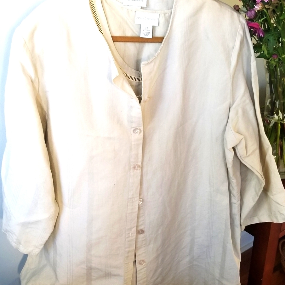 ANNA MAXWELL Women's 2 Piece Thigh & Waist Length Top Set Sz 2X 22/24 New